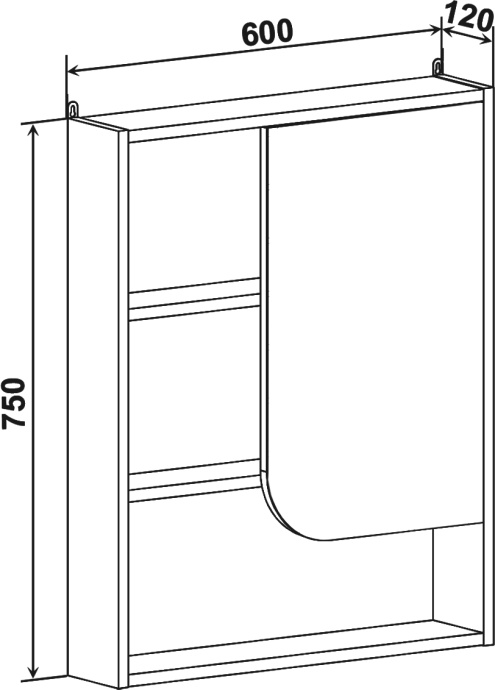 Мебель для ванной DIWO Самара 60 дуб скандинавский 462081 - 8