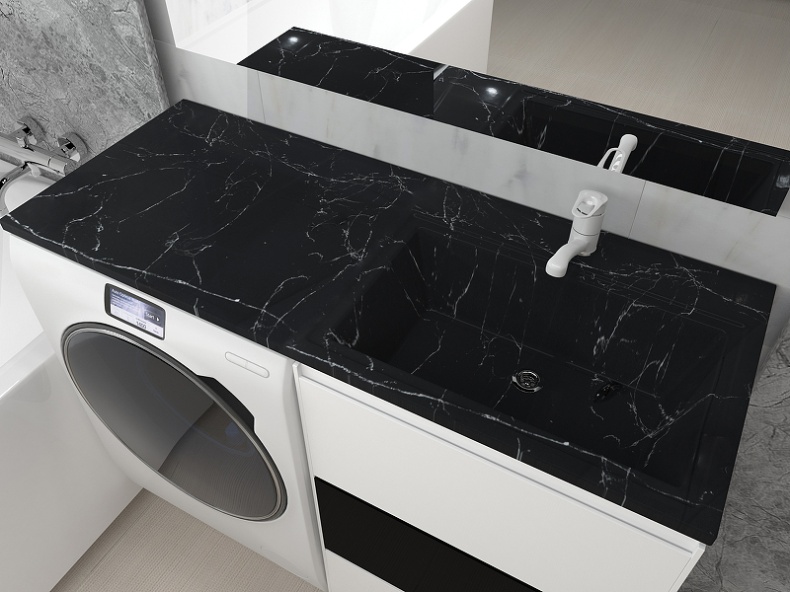 Раковина Stella Polar Мадлен 120 R на стиральную машину черный SP-00001072 - 1