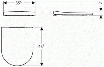 Крышка-сиденье для унитаза Geberit Acanto без микролифта 500.604.01.2 - 1