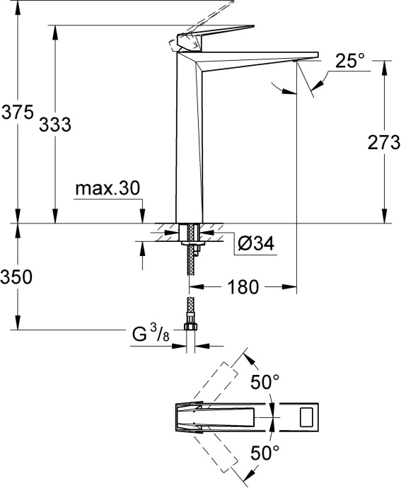 Смеситель Grohe Allure Brilliant 23114000 для раковины - 5