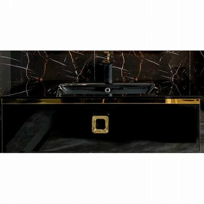 Тумба под раковину Armadi Art Lucido 100 черный 770-100-B - 0