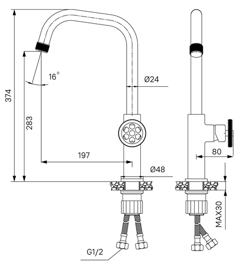 Смеситель Iddis Grange для кухонной мойки GRABL00i05 - 5