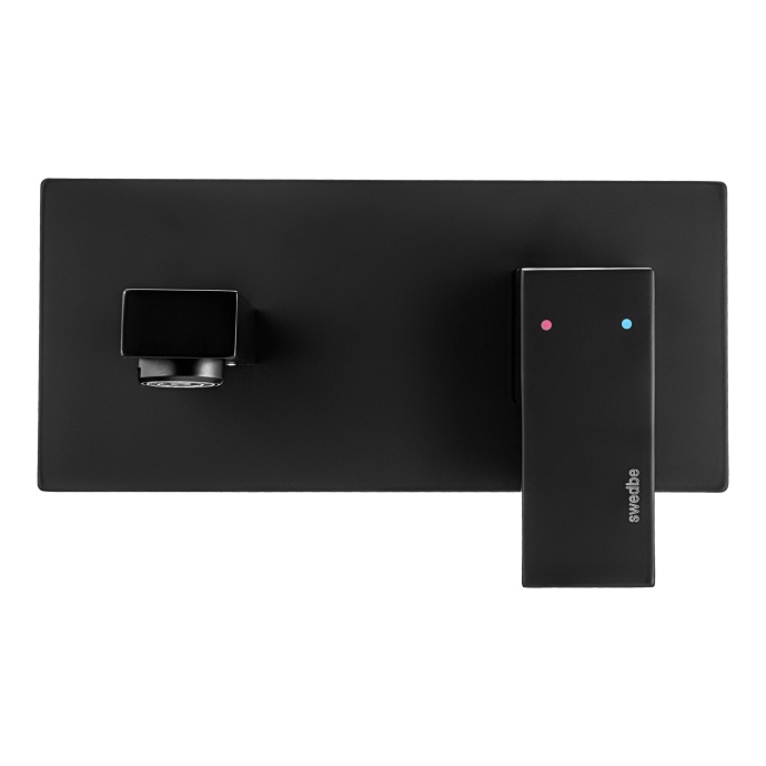 Swedbe Platta Смеситель для раковины встраиваемый в монтажном боксе, цвет: черный 5501B - 5