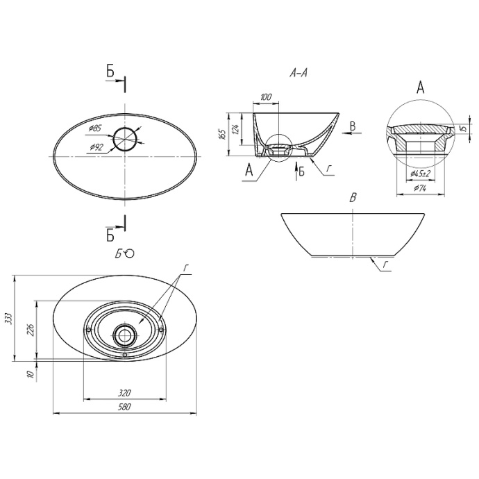 Мебельная раковина Dreja Триумф 641266 - 4