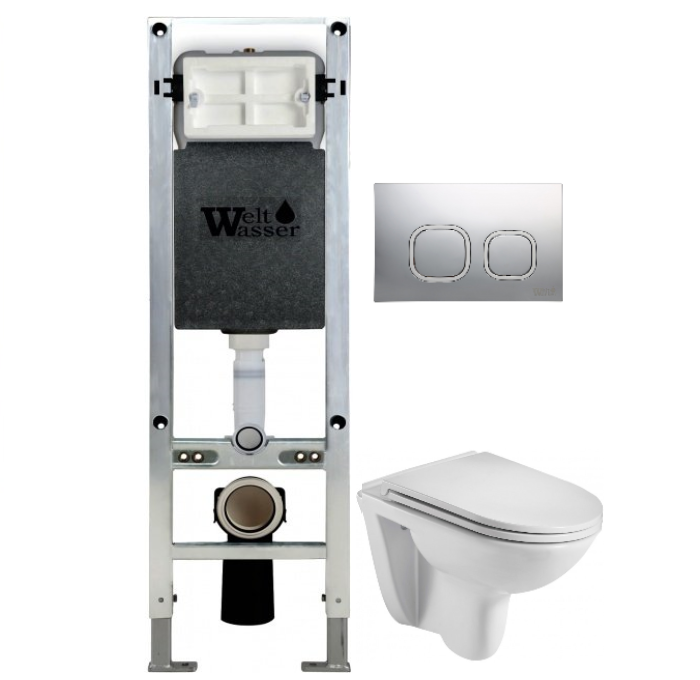 Комплект Weltwasser AMBERG 350 ST + BAARBACH 004 GL-WT + AMBERG RD-MT CR  10000006502 - 0