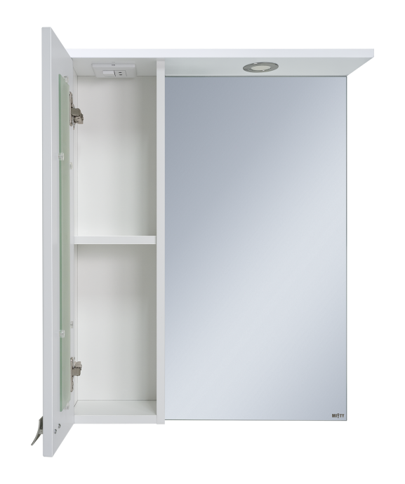 Зеркало-шкаф Misty Урал 50 левое белое с подсветкой Э-Ура-04050-021Л - 1