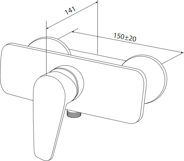 Смеситель AM.PM Inspire F5020000 для душа - 1