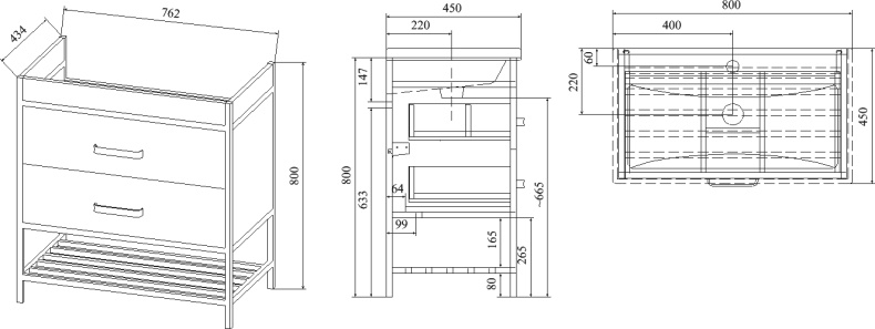 Тумба для комплекта Sanflor Норд 80 C04606 - 2