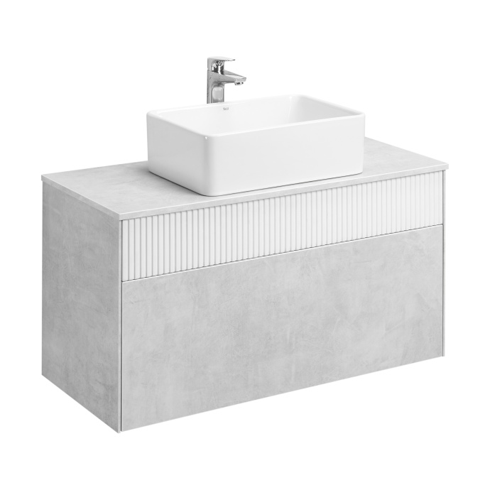 Тумба под раковину Aquaton Марбл 100 белый-серый 1A276301MH4C0 - 12