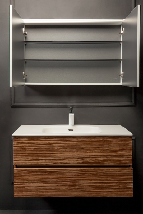 Зеркало-шкаф Armadi Art Vallessi 100 с подсветкой светлое дерево 546-Z - 1