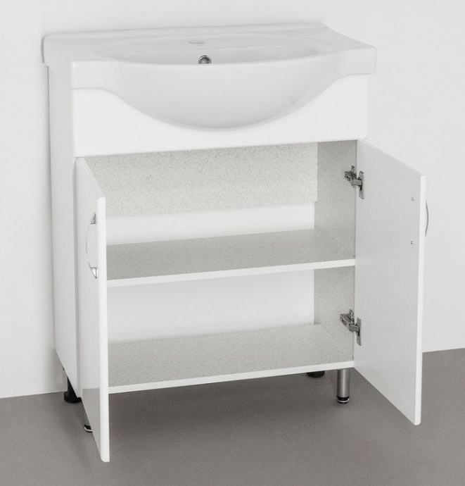 Тумба с раковиной Style Line Эко Стандарт №23 70 белая - 1