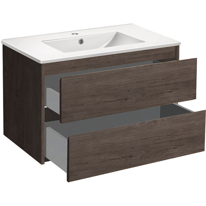 Тумба с раковиной Vincea Gio 80 темное дерево - 1