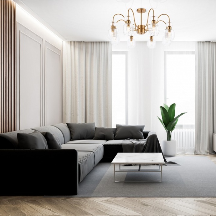 Люстра на штанге Escada Gloss 1141/8PL Clear - 1