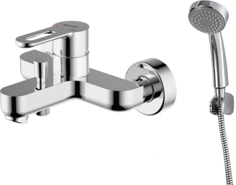Смеситель Bravat Stream-D F637163C-B для ванны с душем, с лейкой - 0