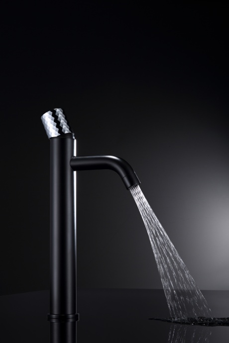 Смеситель Boheme Stick 122-BCR для раковины, black diamond chrome - 3