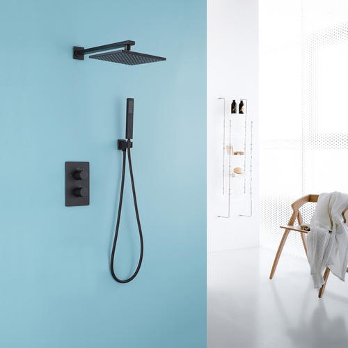 Душевая система Abber Weiss Insel черный, матовый  AF8051B - 1