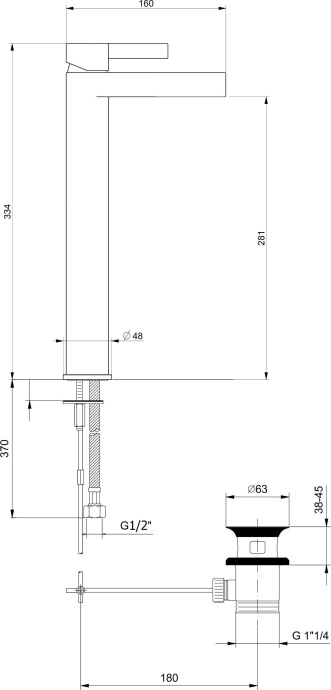 Смеситель Webert DoReMi DR830402015 для раковины, хром - 1