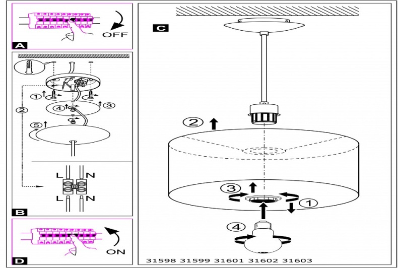 Подвесной светильник Eglo ПРОМО Maserlo 31599 - 1