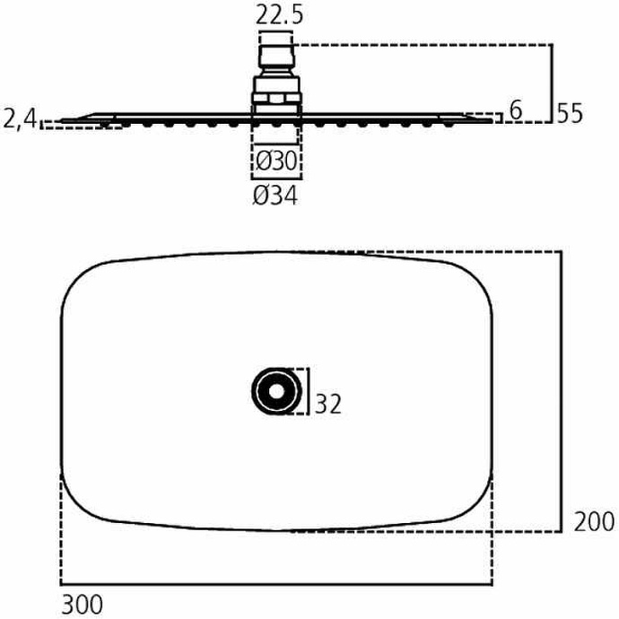 Верхний душ Ideal Standard Ideal Rain Luxe хром B0390MY - 3