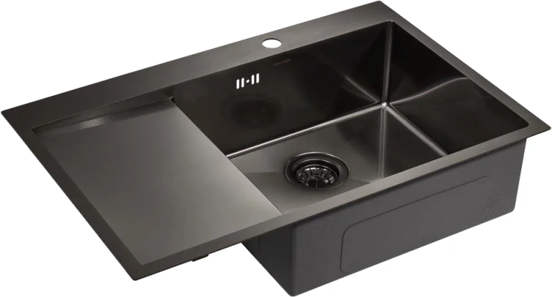 Мойка кухонная Paulmark Atlan 78 R темный хром PM217851-GMR - 1