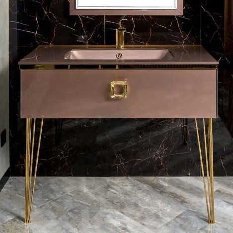 Тумба под раковину Armadi Art Lucido 100 розовый 770-100-PU - 1