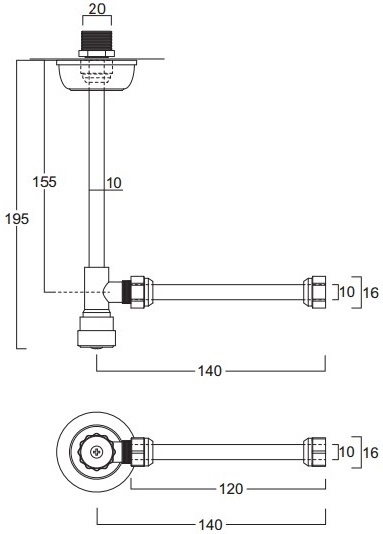 SIMAS Accessori Угловой кран, цвет бронза 120006 br - 1