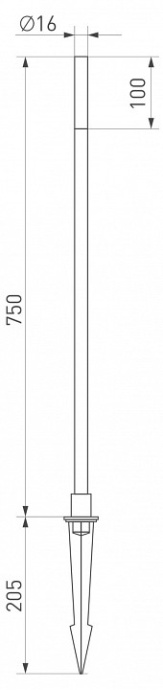 Ландшафтный светодиодный светильник Arlight KT-Canna-L750-1W Warm3000 034162 - 2