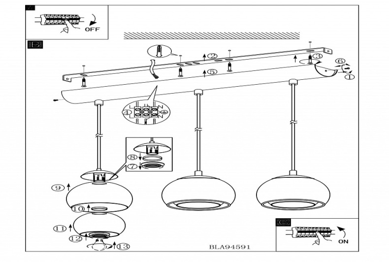 Подвесной светильник Eglo Rocamar 94593 - 2