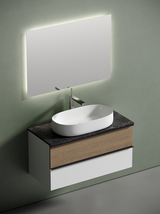 Столешница для ванной комнаты Sancos 100х46 черная TT100A1X - 1