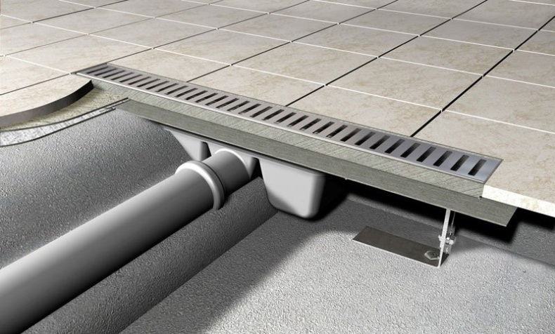 Душевой лоток AlcaPlast APZ1SMART-LINE-650 с опорами и решеткой - 2