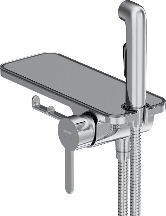 Гигиенический душ STWORKI by Damixa Стокгольм HFSG35000 со смесителем, С ВНУТРЕННЕЙ ЧАСТЬЮ, хром, встраиваемый, настенный, латунь - 0