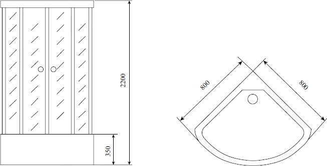 Душевая кабина Timo Standart T-1180 - 7