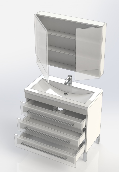 Мебель для ванной Aquanet Верона 90 белая 178470 - 20