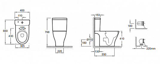 Напольный унитаз Jacob Delafon Odeon Up  4957CK-00 - 1