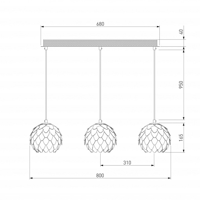 Подвесной светильник Bogate's Cedro 304/3 - 1