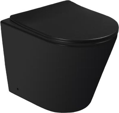 Унитаз приставной SantiLine SL-5020MB безободковый, с микролифтом - 0