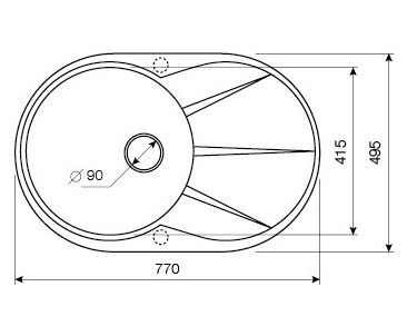 Мойка кухонная Lava E3 черная E3.BAS - 3