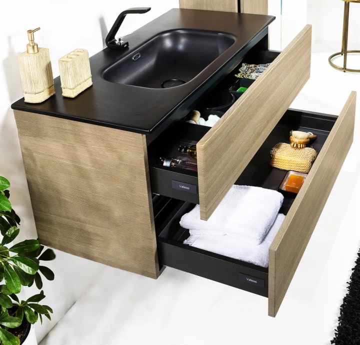 Тумба под раковину Armadi Art Vallessi 100 светлое дерево 837-100-L - 11