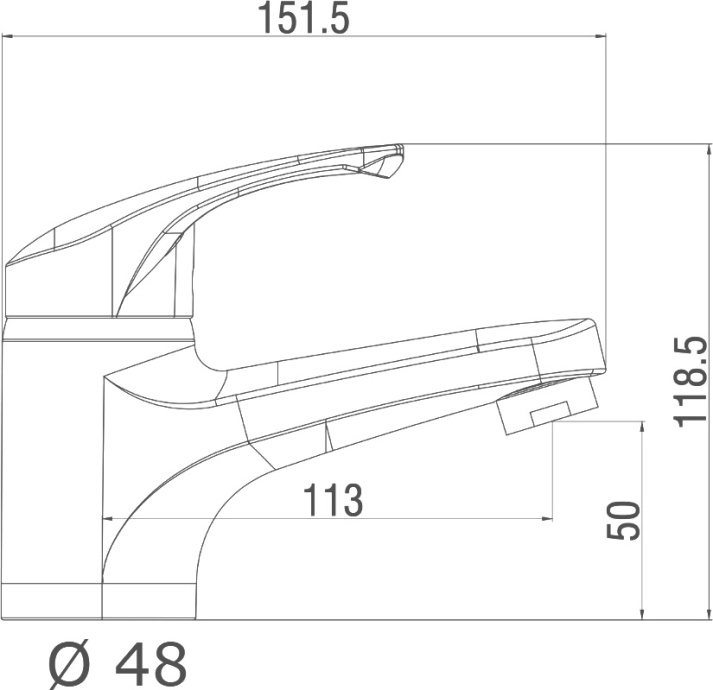 Смеситель для раковины DIWO Коломна KL-04cr - 6