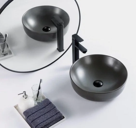 Раковина накладная BelBagno 41 см серый матовый  BB1315-H311 - 1