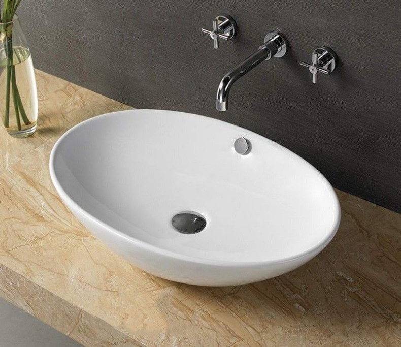 Раковина накладная Ceramalux N белый  D1104 - 2