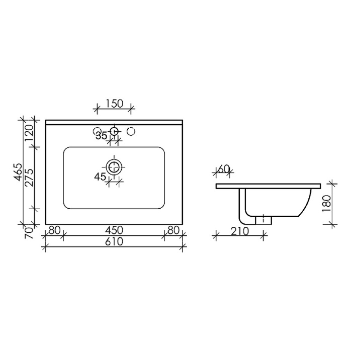 Накладная раковина Ceramica Nova Element 61х46 черная матовая CN7001MB - 2