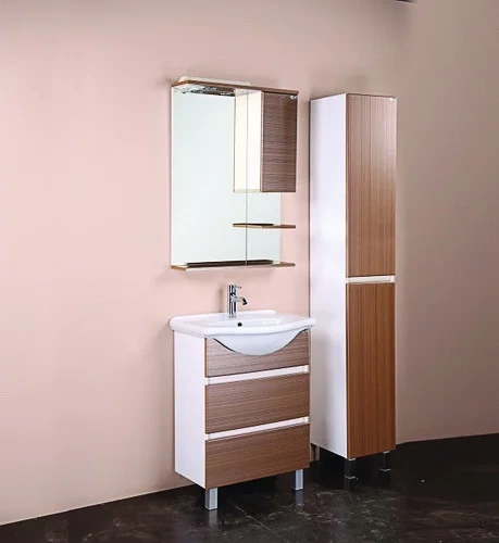 Зеркало-шкаф Onika Элита 60 R с подсветкой, штрокс коричневый  206024 - 1