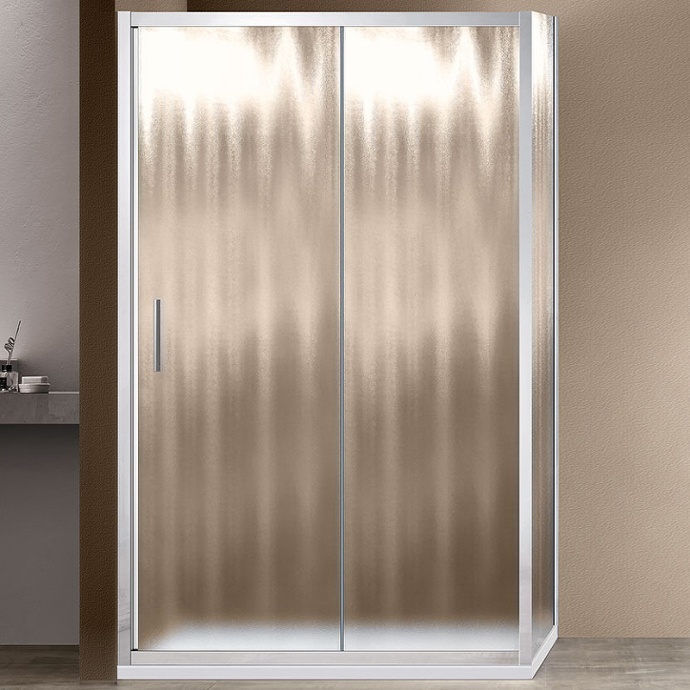 Душевой уголок Vincea Garda 160х100 хром стекло рифленое VSR-1G1016CH - 0