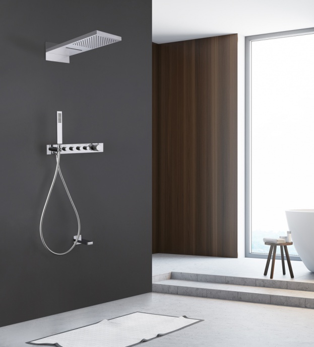 Душевой комплект Abber Rund с термостатом хром AF8753 - 1