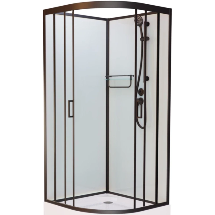 Душевая кабина Frank 90х90 черная стекло матовое 20043 - 0