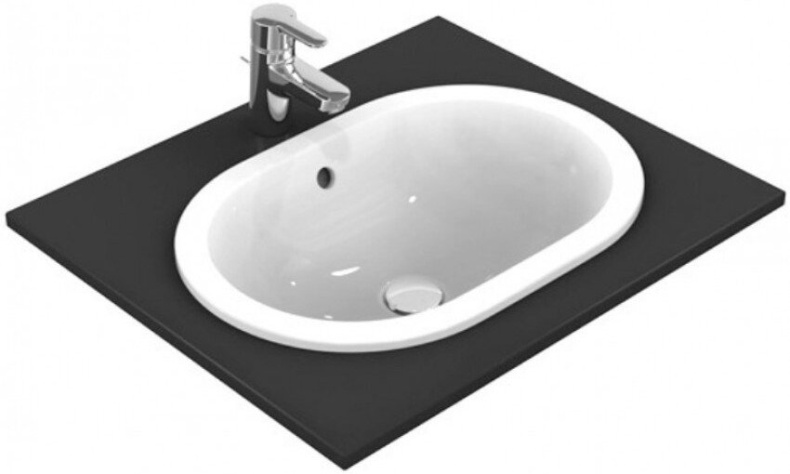 E504901 Connect Умывальник овальный  встраиваемый 62 см, без отверстия под смеситель. - 0