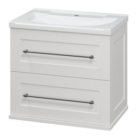 Тумба с раковиной Misty Марта 60 белая глянцевая УТ000013427 - 0