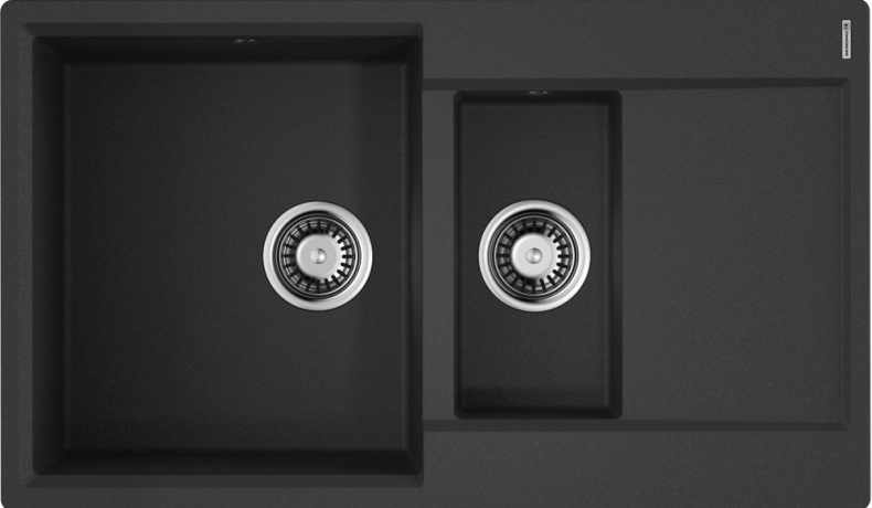 Мойка кухонная Omoikiri Daisen 86-2 черная 4993477 - 0