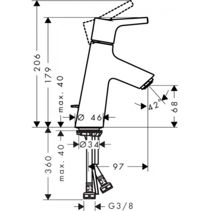 72015000 HG Talis S 80 смеситель для раковины - 1